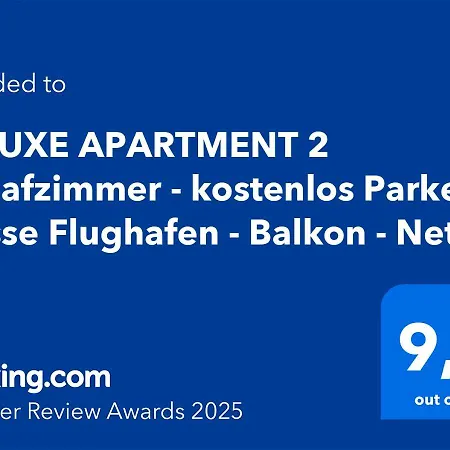 Apartment Deluxe 2 Schlafzimmer - Aufzug - Kostenlos Parken - Balkon - Messe Flughafen *